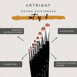 ArtRight Filbert Paint Brushes Pack of 8
