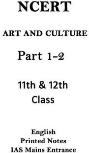 NCERT Art And Culture Books Class 11th And 12th In English For IAS Mains
