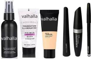 Valhalla makeup combo base primer foundation fixer mascara combo eyeliner eyebrow pencil
