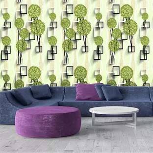 VI COLLECTIONS 4k Green tree 3d frame 400 cm 45 cm wallpaper