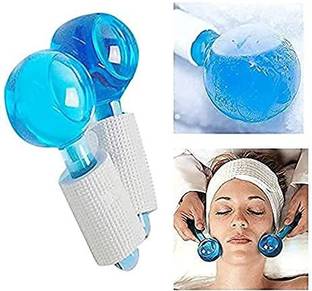 LALU TRADERS 2pcs Ice Roller Globes for Face and Eyes, Facial Cooling Massage Balls Beauty