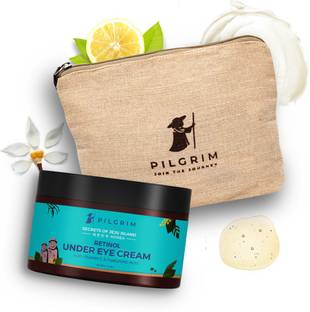 Pilgrim Retinol Under Eye Cream with Hyaluronic Acid With Jute Bag - Dark Circles, Aging