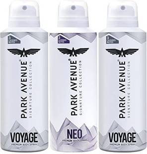 पार्क एवेन्यू Signature Collection Premium Body Spray, 2 Voyage & 1 Neo Perfume  -  150 ml