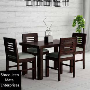 Shree Jeen Mata Enterprises Solid Wood Sheesham Wood 4 Seater Dining Table With 4 Chairs For Dining Room Solid Wood 4 Seater Dining Set