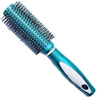 RAJ Round Hair Brush,Rolling Hair Brush/Combs/Kangi,Blue color - Pack Of 1