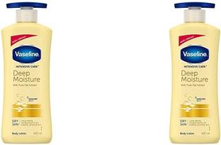 Vaseline DEEP MOISTURIZER HEALTHY GLOWING SKIN BODY LOTION 400 ML X 2