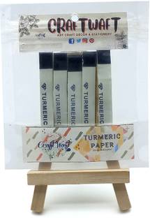 CRAFTWAFT Turmeric Test Paper Stips for alkaline substances Set of 100 Strips Ph Test Strip