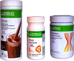 Herbalife Nutrition Formula 1 Shake Chocolate + Protein Powder 200G + Afresh Peach Protein Shake
