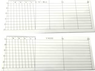 RINM patwari Diagonal scale imported plastic sheet with 1/4000 & 16 " = 1 mile Ruler