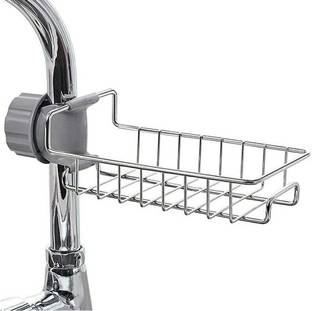 SAI CREATIONE Stainless Steel Adjusting Multifunctional Over Kitchen Sink Caddy rack