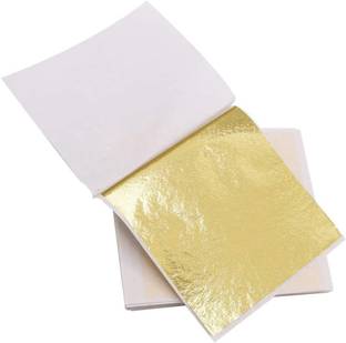FRKB Gold Imitation Sheets for Art Crafts Decoration Crafting Frames 25 Sheets