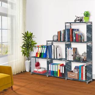 Flipkart Perfect Homes Studio House cartoon Print 9 Layer Simple Bookshelf/Multipurpose Metal Open Book Shelf