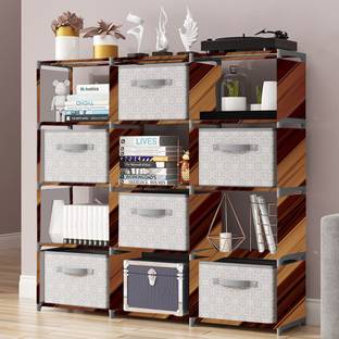 Flipkart Perfect Homes Studio Wall Panel Print Plastic Metal 15 Shelf Book Organizer Metal Open Book Shelf