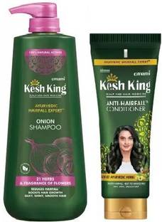 Kesh King Onion Shampoo 600ml + Anti-Hairfall Conditioner 200ml