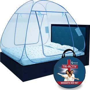 Tri-Activ Polyester Adults Washable Double Bed, King-Size Premium Machardani Piramal, Strong & Durable Mosquito Net