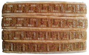 KRIVITY Bollywood Design Latkan Katdana Beads Tussel lace Lace Saree Falls