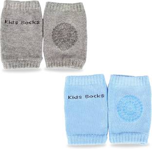 Chinmay Kids Knee Pads for Kids Anti-Slip Padded Stretchable Elastic Cotton Soft Breathable Gray, Sky Blue Baby Knee Pads
