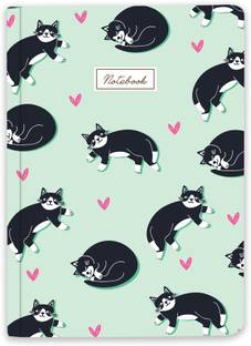 Happening Hippo Cat A5 Notebook Unruled 100 GSM 70 Pages