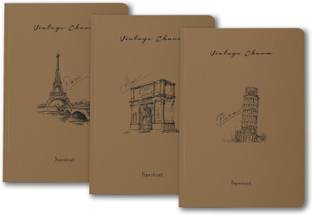 Paperkraft Vintage Series - Brown Kraft with City theme A5 Diary Unruled 176 Pages
