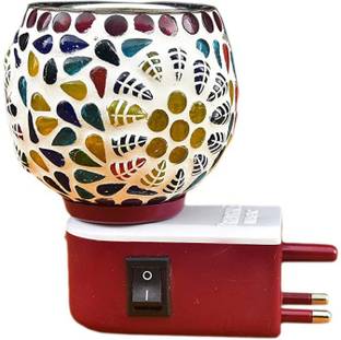 Vesova Ceramic Kapoor Dani with Night lamp Electric Incense Burner Ceramic Incense Holder