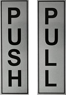 Triock Stainless Steel PUSH-PULL 7"x 2" INCH Message Name Plate