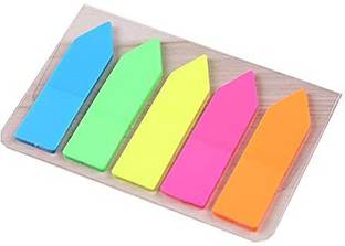DELINGER Sticky Notes Flim Index 125 Sheets Page Marker Arrow Flags, 5 Colors