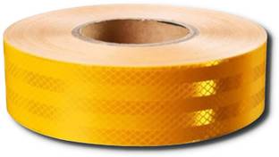 shaseles Reflective Radium Waterproof Yellow TAPE 2 Inch x 50 Meter (Yellow) 50.8 mm x 50 m YELLOW Reflective Tape