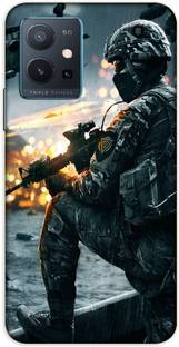 iprinto Back Cover for Vivo T1 5G,V2141, Vivo Y75 5G, V2142, iQOO Z6 5G, I2127 Indian Army Back Cover