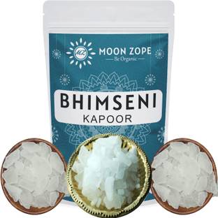 MOON ZOPE Bhimseni Kapoor | Pack of 250 gm | Desi Thaal Kapoor | Best for Pooja, Hawan