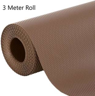 Furnish Flow 3 Meter Long Roll/Mat for Kitchen,Almirah.Anti slip and Waterproof(White 3M)