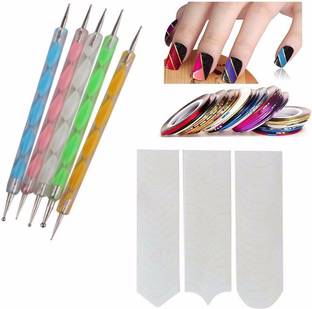 Scheibe 5pc Nail Art Pen Set,10 pc Roll Tape And A Nail Art Tip