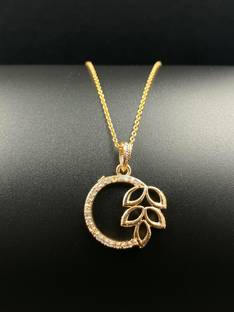 BOGHRA SALES Diamond, Zircon Gold-plated Plated Alloy Necklace