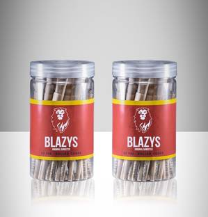 original gangster BLAZYS PARTY PACK OF 100 CONES - JAR SERIES STRAIGHTLINED KING SIZE SLIM 14 gsm Paper Roll