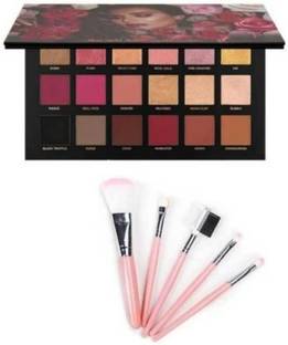 COVERBROWN Rose gold edition eyeshadow palette & Set of 5 makeup brushes