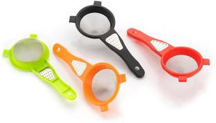 FEEDNIX NEW LOUNCH 2 IN 1 TEA STRAINER WITH GRATER ( PACK OF 4 , MULTICOLOR) Tea Strainer