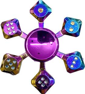Shivsoft 6 Sided Fidget Spinner Raindow Dice