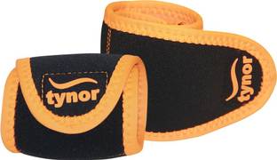 TYNOR Wrist Support With Thumb Loop (Neo), Black & Orange, Universal, 1 Pair Wrist Support