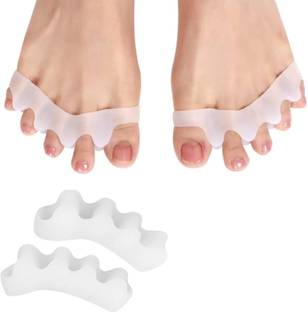The Sole Care Silicone Toe Spacers For Hammer Toes/Bunions |Pair Of White Toe Correctors|