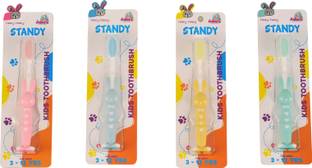 Adore Funny Bunny Kids Toothbrush - 3-12 Years - With Safety Case - Suction Base - Ultra Soft Toothbrush