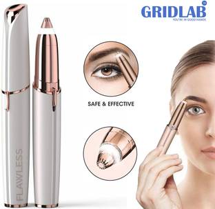 Gridlab Mini Electric Portable Eyebrow Shaper, Face, Nose, Ear Hair Removal Trimmer Trimmer 120 min  Runtime 0 Length Settings