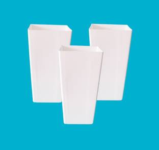 SNSHOPEE Premium Decorative Designer Vases (Pack of 3) for Artificial Flowers and Plants Plastic Vase