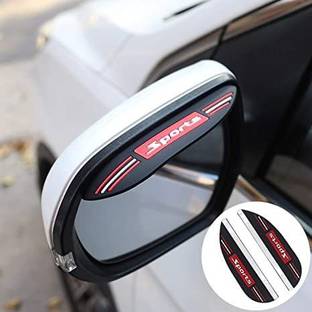 LAVITRA 2 pcs Mirror Rain Sporty Rubber Rearview Side Mirror Rain Eyebrow Visor Guard Car Mirror Rain Blocker