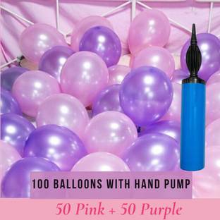 1iAM Pink, Purple 100 pcs Birthday Decoration Combo