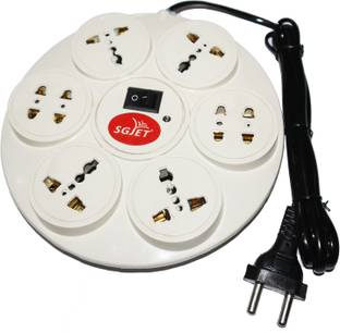 SGJET 8 Socket 1 Switch Round 6 A Three Pin Socket