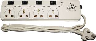 SGJET 2.7m long wire 4 Switch Universal 4  Socket Extension Boards