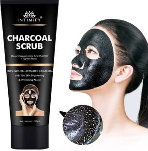 INTIMIFY Activated Charcoal Mask Remove Blackhead Glow Face ke liye Mask 100 % Natural