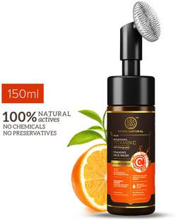 KHADI NATURAL Vitamin C Foaming  With In- Built Face Brush|Powered Botanics Face Wash