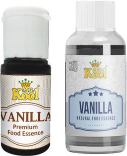 Mr.Kool Food Essence Premium Vanilla 20ml and Natural Vanilla Essence 28ml. Pack Of 2 Vanilla Liquid Food Essence
