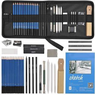 Corslet 35 Pcs Sketching Pencil Set Graphite Drawing Pencil Sketch Pencil Set for Artist Pencil