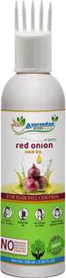 ayurvedan herbs india RED ONION OIL FOR ANTI HAIR LOSS & HAIR GROWTH WITH 100% PURE ONION OIL & 14 NATURAL INGREDIENTS - 100 ML Hair Oil